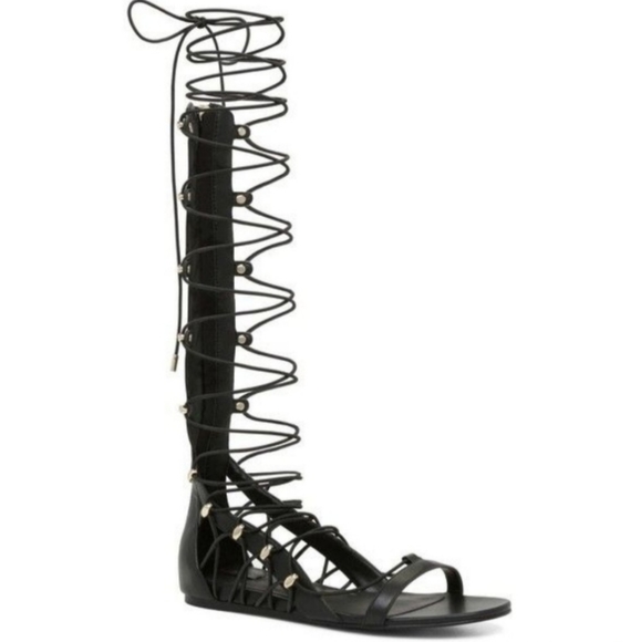 Set of 2 (Gladiator Sandals) White and Gold PLUS Black and Silver, US 6 - Picture 3 of 3